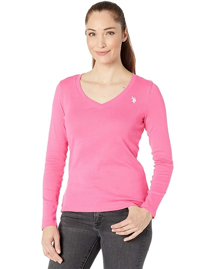 U.S. POLO ASSN. Shirts & Tops L/S V-Neck Rib Knit Tee 7 U.S. POLO ASSN. Shirts & Tops L/S V-Neck Rib Knit Tee - Image 5