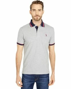 U.S. POLO ASSN. Shirts & Tops Slim Fit Contrast Pique Polo 20 U.S. POLO ASSN. Shirts & Tops Slim Fit Contrast Pique Polo -Valentino Garavani Sales Shop 81BxsqXf0L. AC SR736920