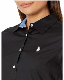 U.S. POLO ASSN. Shirts & Tops Long Sleeve Solid Stretch Poplin Shirt -Valentino Garavani Sales Shop 81CjiGpmDtL. AC SR736920