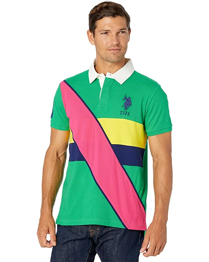 U.S. POLO ASSN. Shirts & Tops Diagonal Color-Block Polo 3 U.S. POLO ASSN. Shirts & Tops Diagonal Color-Block Polo