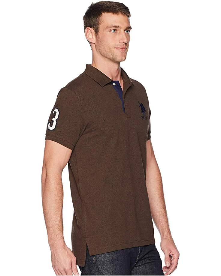 U.S. POLO ASSN. Shirts & Tops Slim Fit Solid Polo w/ Contrast Striped Underside of Collar 6 U.S. POLO ASSN. Shirts & Tops Slim Fit Solid Polo w/ Contrast Striped Underside of Collar - Image 4