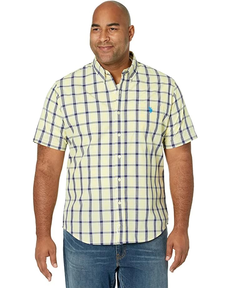U.S. POLO ASSN. Shirts & Tops Short Sleeve Three-Color Plaid Woven Shirt 7 U.S. POLO ASSN. Shirts & Tops Short Sleeve Three-Color Plaid Woven Shirt - Image 5