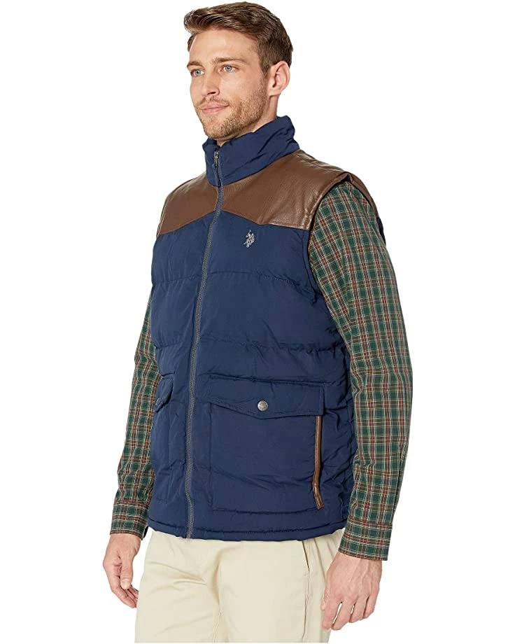U.S. POLO ASSN. Coats & Outerwear Signature Vest w/ PU Yoke 4 U.S. POLO ASSN. Coats & Outerwear Signature Vest w/ PU Yoke - Image 2