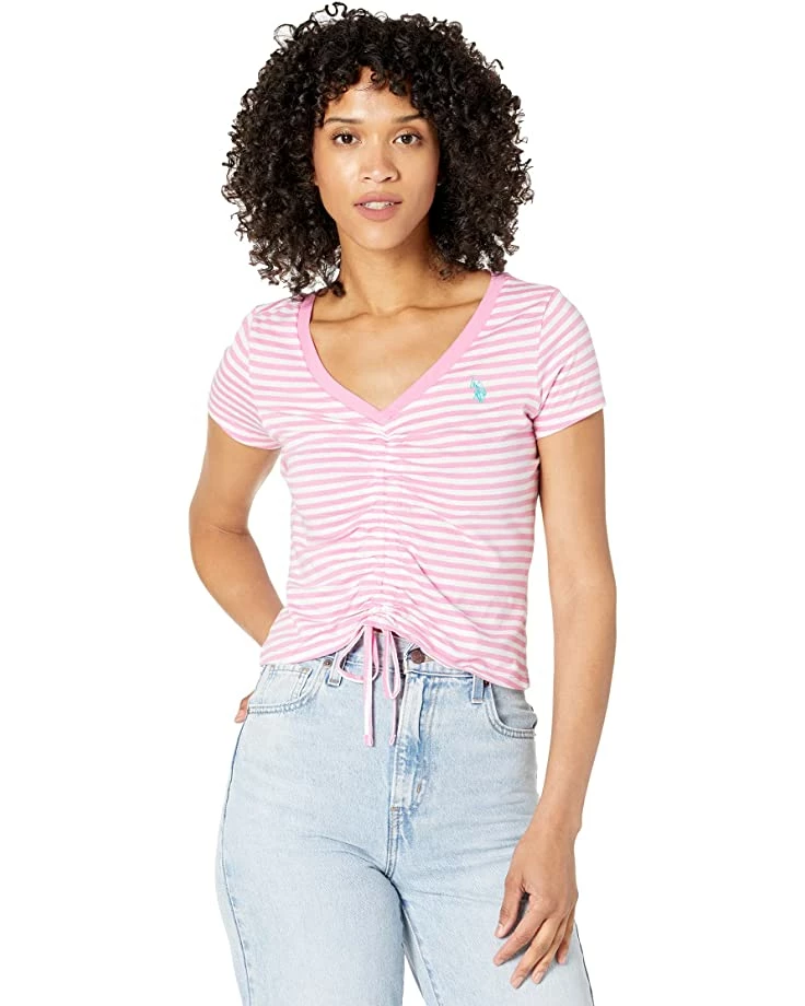 U.S. POLO ASSN. Shirts & Tops Striped Shirred T-Shirt 3 U.S. POLO ASSN. Shirts & Tops Striped Shirred T-Shirt