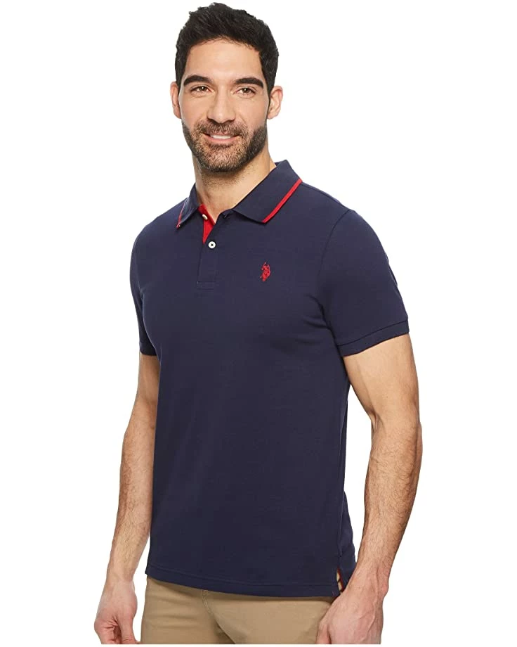U.S. POLO ASSN. Shirts & Tops Short Sleeve Slim Fit Solid Stretch Pique Polo Shirt 4 U.S. POLO ASSN. Shirts & Tops Short Sleeve Slim Fit Solid Stretch Pique Polo Shirt - Image 2