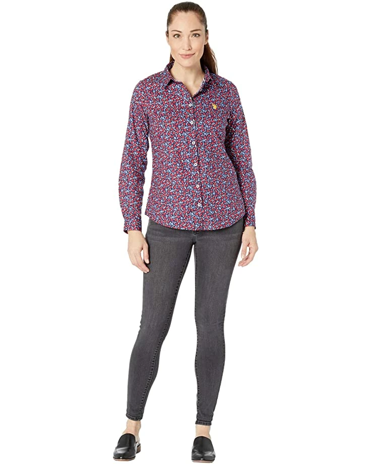 U.S. POLO ASSN. Shirts & Tops Long Sleeve Floral Print Stretch Poplin Shirt 6 U.S. POLO ASSN. Shirts & Tops Long Sleeve Floral Print Stretch Poplin Shirt - Image 4