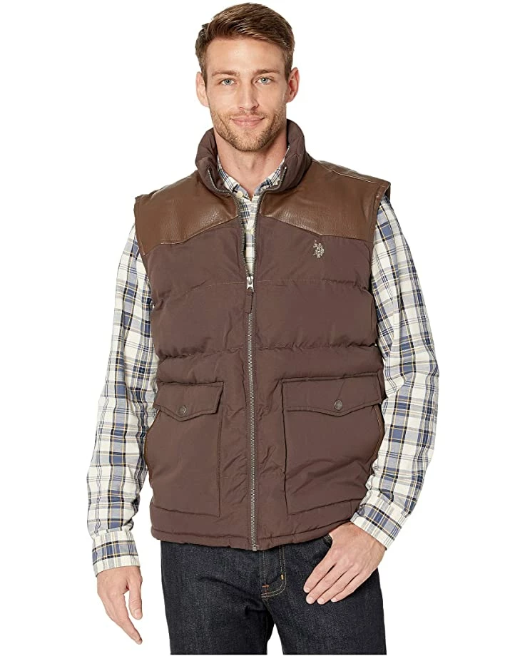 U.S. POLO ASSN. Coats & Outerwear Signature Vest w/ PU Yoke 7 U.S. POLO ASSN. Coats & Outerwear Signature Vest w/ PU Yoke - Image 5