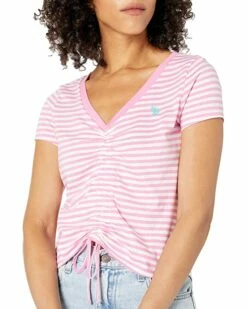 U.S. POLO ASSN. Shirts & Tops Striped Shirred T-Shirt 8 U.S. POLO ASSN. Shirts & Tops Striped Shirred T-Shirt -Valentino Garavani Sales Shop 81JDdcU70US. AC SR736920