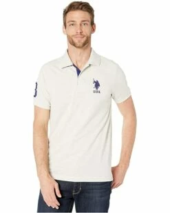U.S. POLO ASSN. Shirts & Tops Slim Fit Big Horse Polo with Stripe Collar -Valentino Garavani Sales Shop 81Kzn6Zi2iL. AC SR736920