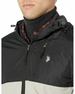 U.S. POLO ASSN. Coats & Outerwear Color-Block Windbreaker w/ Fix Hood and Small Hm 11 U.S. POLO ASSN. Coats & Outerwear Color-Block Windbreaker w/ Fix Hood and Small Hm -Valentino Garavani Sales Shop 81L0M3BQlGL. AC SR736920