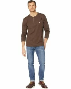U.S. POLO ASSN. Shirts & Tops Long Sleeve Thermal Henley Shirt -Valentino Garavani Sales Shop 81LkUXlYLtL. AC SR736920