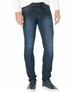 U.S. POLO ASSN. Stretch Skinny Five-Pocket Denim Jeans in Blue Medium Enzyme