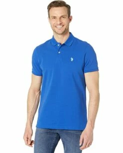 U.S. POLO ASSN. Shirts & Tops Solid Cotton Pique Polo with Small Pony -Valentino Garavani Sales Shop 81OMTmlIS1L. AC SR736920