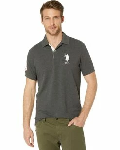 U.S. POLO ASSN. Shirts & Tops Slim Fit Solid Polo w/ Contrast Striped Underside of Collar 11 U.S. POLO ASSN. Shirts & Tops Slim Fit Solid Polo w/ Contrast Striped Underside of Collar -Valentino Garavani Sales Shop 81OeiecEUQL. AC SR736920