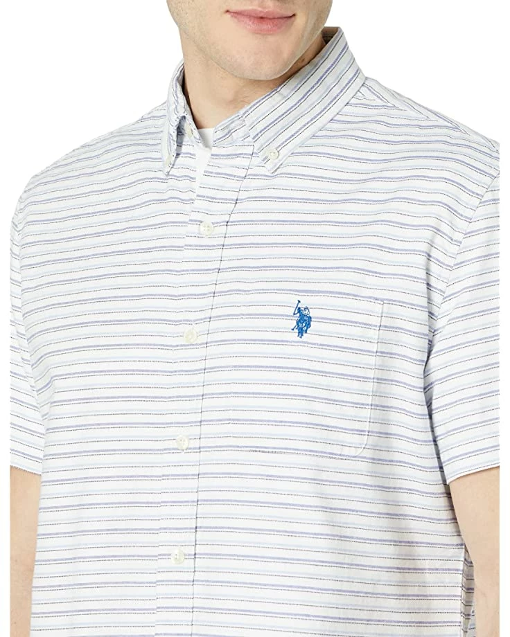 U.S. POLO ASSN. Shirts & Tops Short Sleeve Classic Fit Horizontal Stripe Woven Shirt 5 U.S. POLO ASSN. Shirts & Tops Short Sleeve Classic Fit Horizontal Stripe Woven Shirt - Image 3