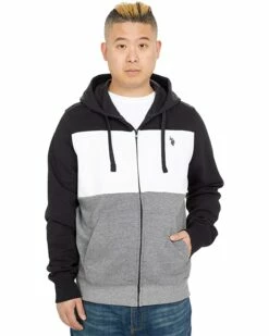 U.S. POLO ASSN. Hoodies & Sweatshirts Full Zip Color-Block Hoodie