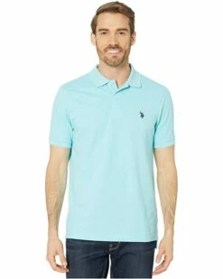 U.S. POLO ASSN. Shirts & Tops Solid Cotton Pique Polo with Small Pony -Valentino Garavani Sales Shop 81QHPjtBgnL. AC SR736920
