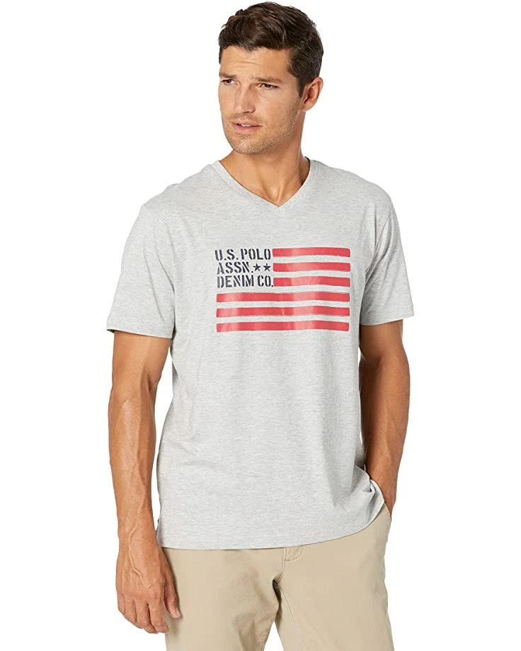 U.S. POLO ASSN. Shirts & Tops Short Sleeve V-Neck Graphic Flag Tee 3 U.S. POLO ASSN. Shirts & Tops Short Sleeve V-Neck Graphic Flag Tee