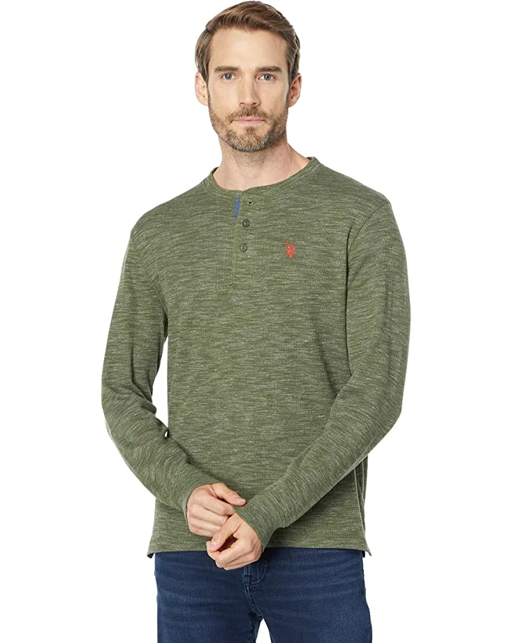 U.S. POLO ASSN. Shirts & Tops Long Sleeve Space Dye Thermal Henley 9 U.S. POLO ASSN. Shirts & Tops Long Sleeve Space Dye Thermal Henley - Image 7