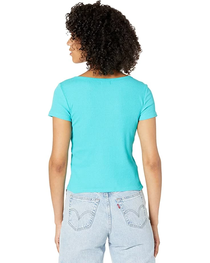 U.S. POLO ASSN. Shirts & Tops Ribbed Scoop Button Detail T-Shirt 4 U.S. POLO ASSN. Shirts & Tops Ribbed Scoop Button Detail T-Shirt - Image 2