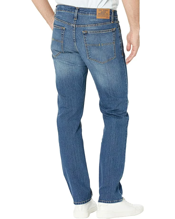 U.S. POLO ASSN. Stretch Slim Straight Five-Pocket Denim Jeans in Blue Medium Enzyme 4 U.S. POLO ASSN. Stretch Slim Straight Five-Pocket Denim Jeans in Blue Medium Enzyme - Image 2