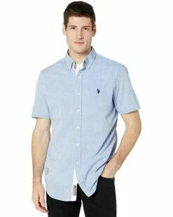 U.S. POLO ASSN. Shirts & Tops Short Sleeve Horizontal Stripe Dobby Woven Shirt -Valentino Garavani Sales Shop 81TP4l1m3ML. AC SR736920
