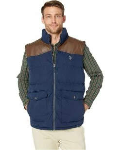 U.S. POLO ASSN. Coats & Outerwear Signature Vest w/ PU Yoke