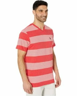 U.S. POLO ASSN. Shirts & Tops Short Sleeve Stripe V-Neck Tee -Valentino Garavani Sales Shop 81UXt8H31bL. AC SR736920