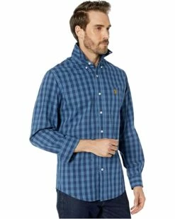 U.S. POLO ASSN. Shirts & Tops Long Sleeve Classic Fit Plaid Heather Woven -Valentino Garavani Sales Shop 81W37BKjrmL. AC SR736920
