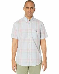 U.S. POLO ASSN. Shirts & Tops Short Sleeve Multicolor Plaid Woven