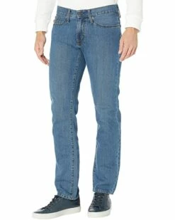 U.S. POLO ASSN. Slim Straight Five-Pocket Jeans in Blue Denim