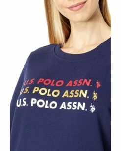 U.S. POLO ASSN. Hoodies & Sweatshirts Long Sleeve Foil Logo Repeat Crew Neck -Valentino Garavani Sales Shop 81YLv XOJkL. AC SR736920