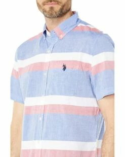 U.S. POLO ASSN. Shirts & Tops Short Sleeve Classic Fit Yarn-Dyed Madras Woven Shirt -Valentino Garavani Sales Shop 81Yg9fkrrFL. AC SR736920