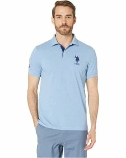 U.S. POLO ASSN. Shirts & Tops Slim Fit Big Horse Polo with Stripe Collar -Valentino Garavani Sales Shop 81ZHamNm1HL. AC SR736920