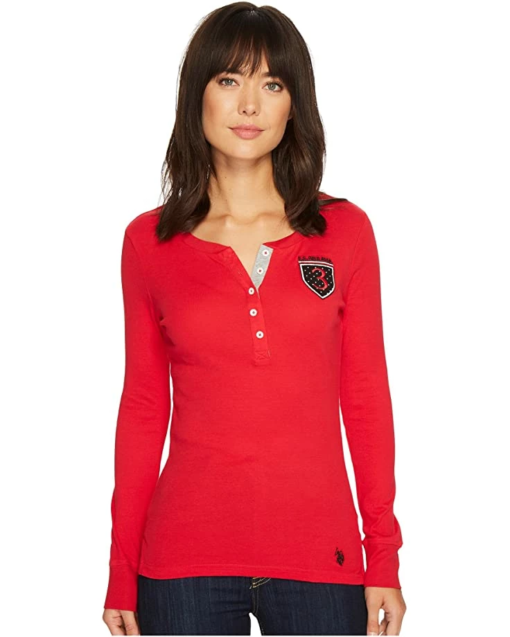 U.S. POLO ASSN. Shirts & Tops Rib Knit Henley with Elbow Patches 3 U.S. POLO ASSN. Shirts & Tops Rib Knit Henley with Elbow Patches
