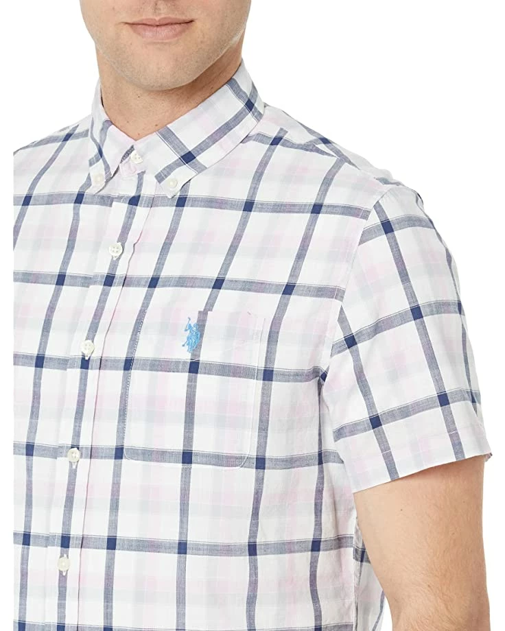 U.S. POLO ASSN. Shirts & Tops Short Sleeve Yarn-Dye Plaid Poplin Woven Shirt 5 U.S. POLO ASSN. Shirts & Tops Short Sleeve Yarn-Dye Plaid Poplin Woven Shirt - Image 3