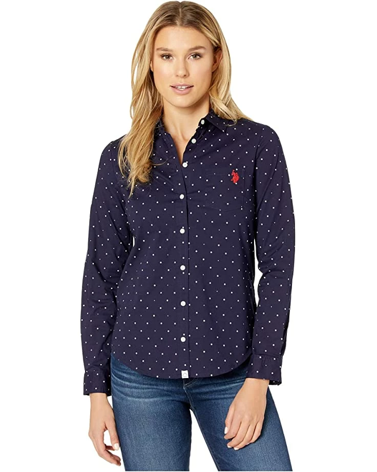 U.S. POLO ASSN. Shirts & Tops Long Sleeve Dot Stretch Poplin Shirt 9 U.S. POLO ASSN. Shirts & Tops Long Sleeve Dot Stretch Poplin Shirt - Image 7