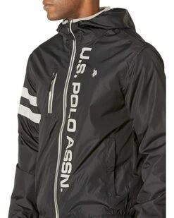 U.S. POLO ASSN. Coats & Outerwear Hooded Winbreaker w/ Racing Stripe 12 U.S. POLO ASSN. Coats & Outerwear Hooded Winbreaker w/ Racing Stripe -Valentino Garavani Sales Shop 81bLQqutNDL. AC SR736920
