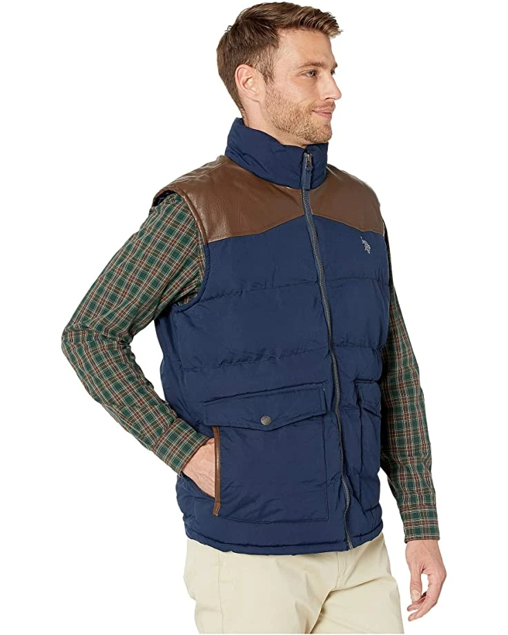 U.S. POLO ASSN. Coats & Outerwear Signature Vest w/ PU Yoke 6 U.S. POLO ASSN. Coats & Outerwear Signature Vest w/ PU Yoke - Image 4