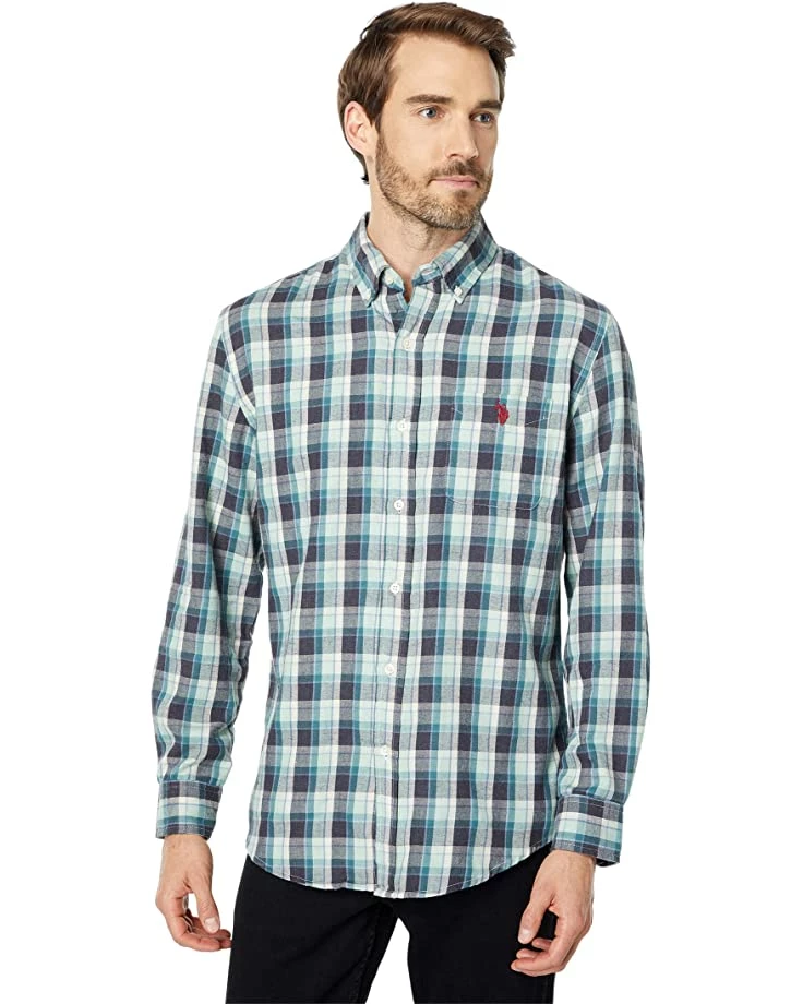 U.S. POLO ASSN. Shirts & Tops Long Sleeve Classic Fit Peached Heathered Twill Woven Shirt 3 U.S. POLO ASSN. Shirts & Tops Long Sleeve Classic Fit Peached Heathered Twill Woven Shirt