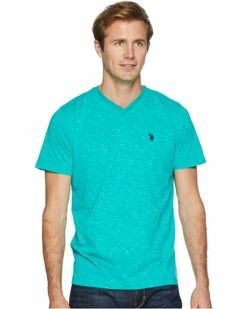 U.S. POLO ASSN. Shirts & Tops Space Dyed V-Neck T-Shirt -Valentino Garavani Sales Shop 81fu06WvhLL. AC SR736920