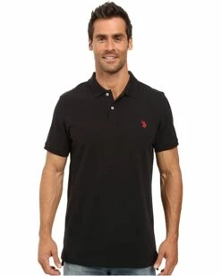 U.S. POLO ASSN. Shirts & Tops Solid Cotton Pique Polo with Small Pony -Valentino Garavani Sales Shop 81gW852Hg6L. AC SR736920
