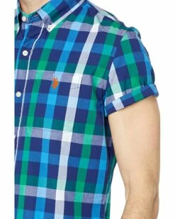 U.S. POLO ASSN. Shirts & Tops Short Sleeve Classic Fit Yarn-Dye Heathered Plaid Woven Shirt -Valentino Garavani Sales Shop 81h0xpj4kgL. AC SR736920