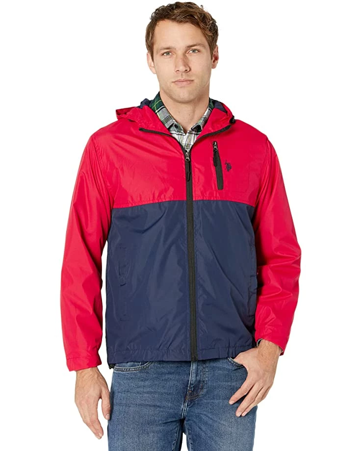 U.S. POLO ASSN. Coats & Outerwear Color-Block Windbreaker w/ Fix Hood and Small Hm 7 U.S. POLO ASSN. Coats & Outerwear Color-Block Windbreaker w/ Fix Hood and Small Hm - Image 5
