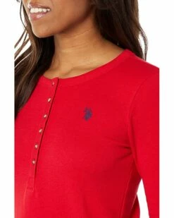 U.S. POLO ASSN. Shirts & Tops Long Sleeve Thermal Henley Top -Valentino Garavani Sales Shop 81hVbViSgbL. AC SR736920