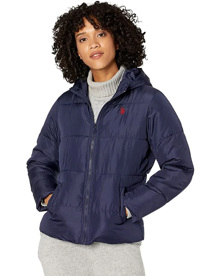 U.S. POLO ASSN. Coats & Outerwear Wide Channel Puffer w/ Hood 7 U.S. POLO ASSN. Coats & Outerwear Wide Channel Puffer w/ Hood - Image 5