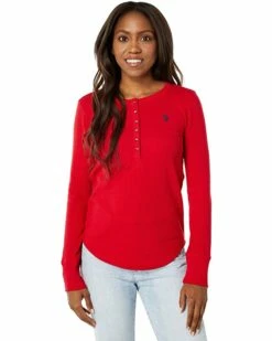U.S. POLO ASSN. Shirts & Tops Long Sleeve Thermal Henley Top