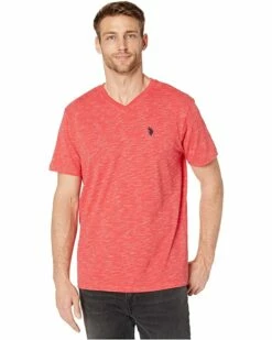 U.S. POLO ASSN. Shirts & Tops Space Dyed V-Neck T-Shirt -Valentino Garavani Sales Shop 81m9v8FAoyL. AC SR736920