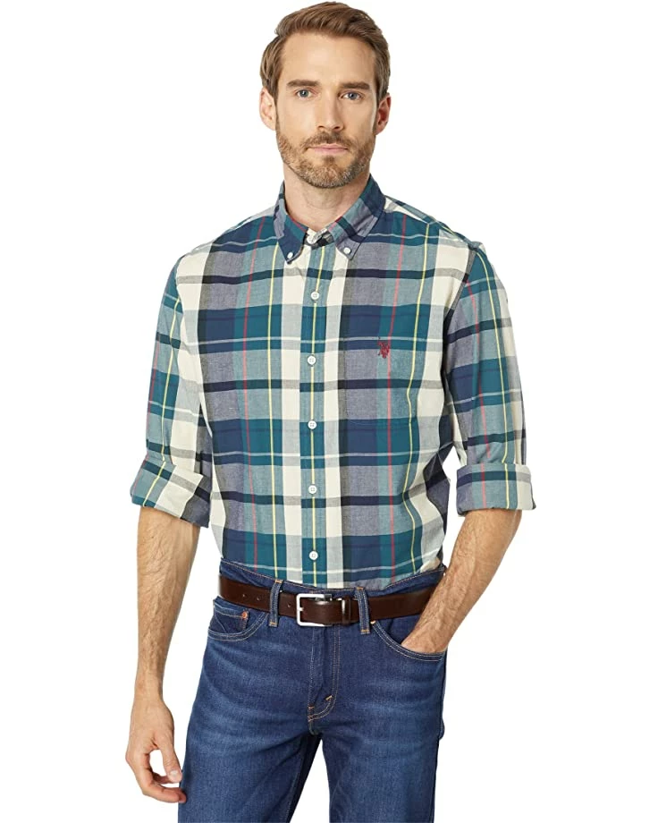 U.S. POLO ASSN. Shirts & Tops Long Sleeve Yarn-Dye Peached Poplin Plaid Woven Shirt 8 U.S. POLO ASSN. Shirts & Tops Long Sleeve Yarn-Dye Peached Poplin Plaid Woven Shirt - Image 6