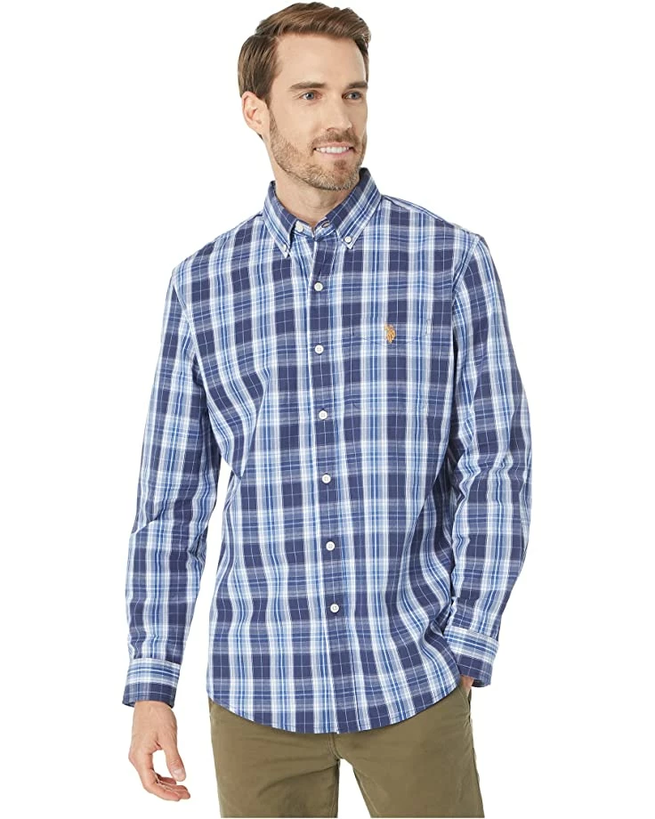 U.S. POLO ASSN. Shirts & Tops Long Sleeve Yarn-Dye Peached Poplin Plaid Woven Shirt 3 U.S. POLO ASSN. Shirts & Tops Long Sleeve Yarn-Dye Peached Poplin Plaid Woven Shirt